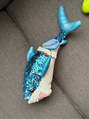 Adventure Plush | Sequinimals | Sequin Blue Plush Shark